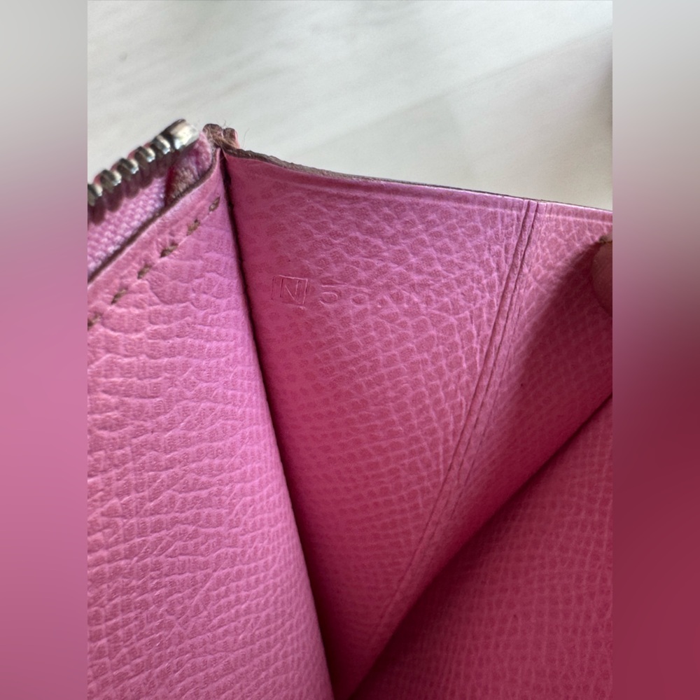 Hermès Constance Compact Wallet in Pink Epsom Leather with Palladium Hardware - Picture 7 of 16